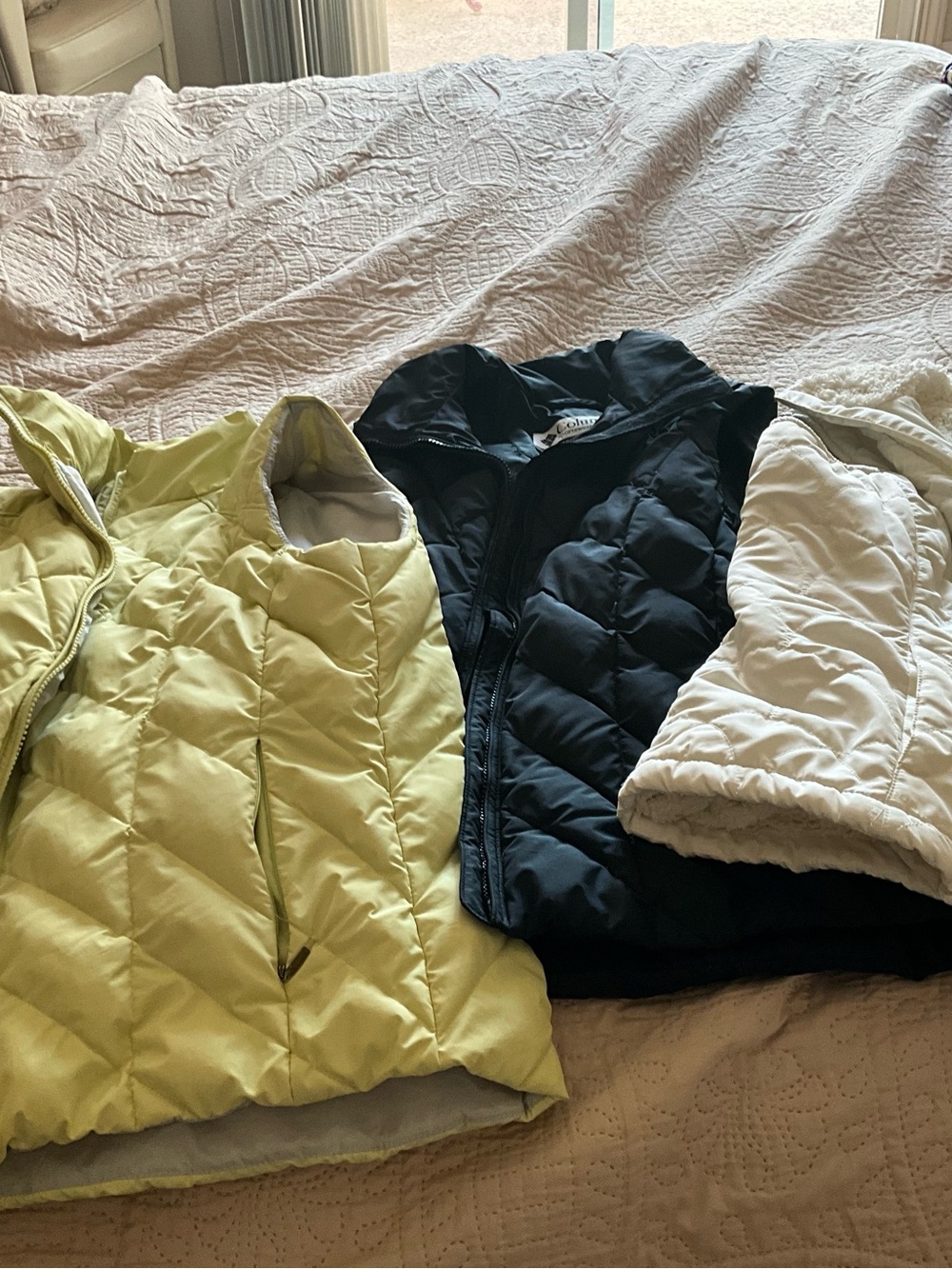 Columbia Women's Ski & Snow Jacket Trio in Yellow/lime green, Black, White all 3